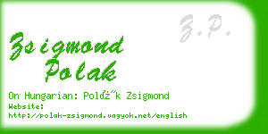 zsigmond polak business card